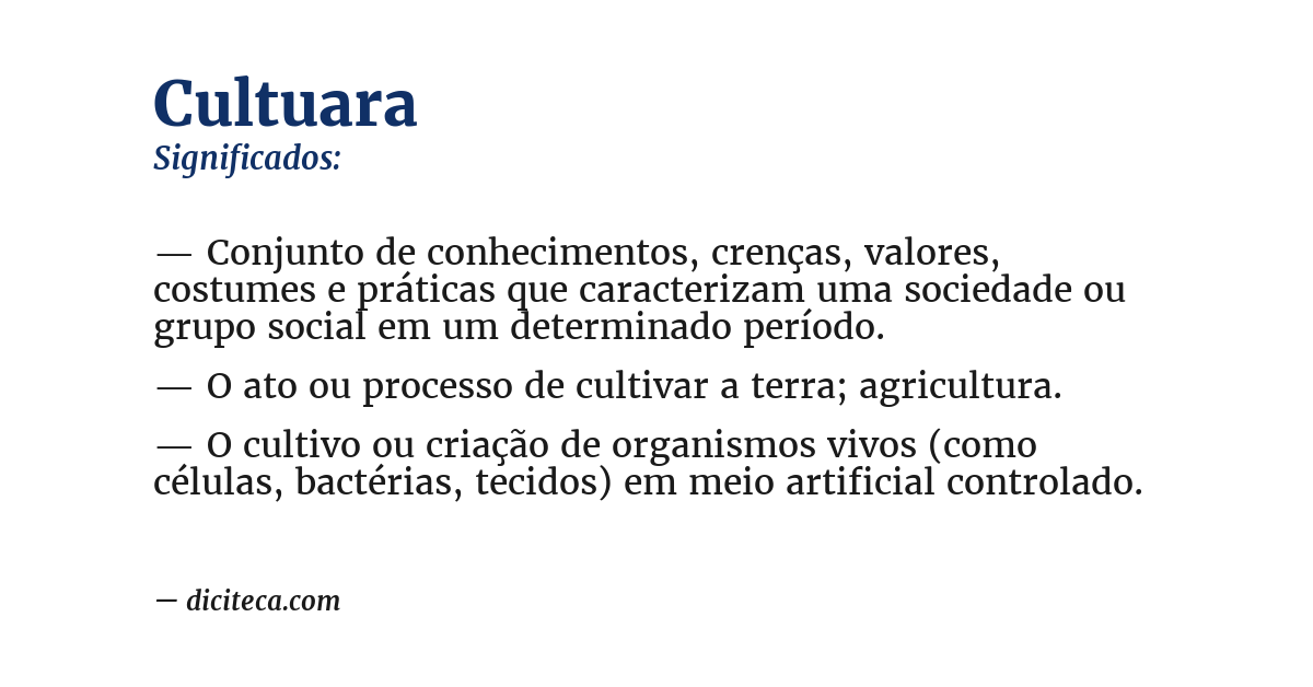 Significado de cultuara