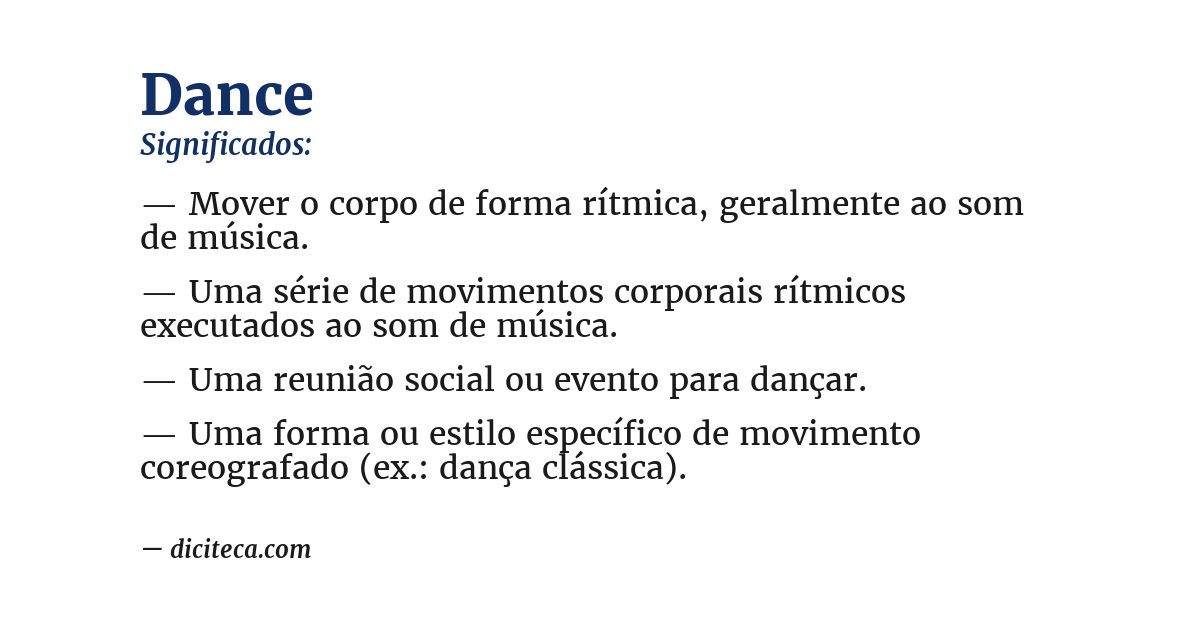 Significado de dance