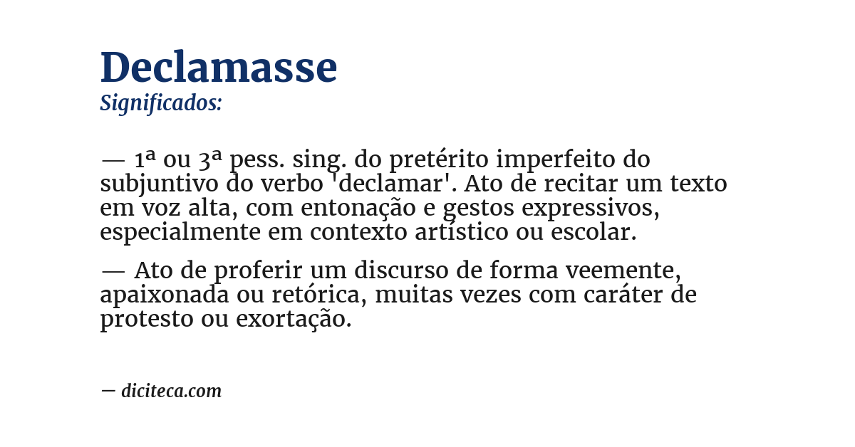 Significado de declamasse
