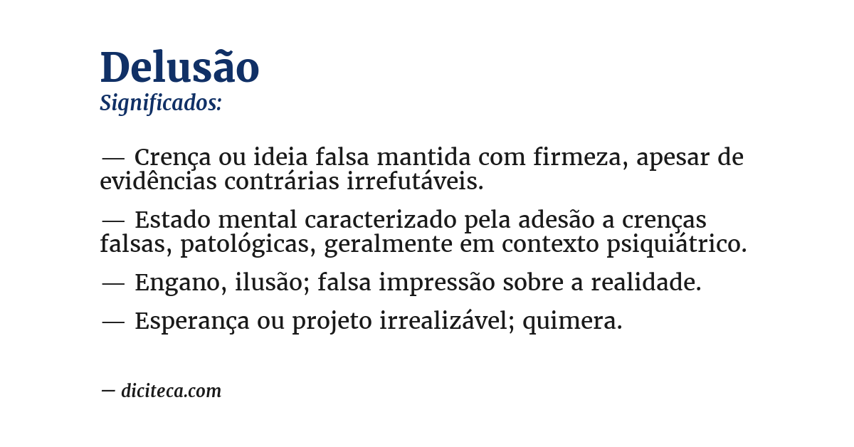 Significado de delusão