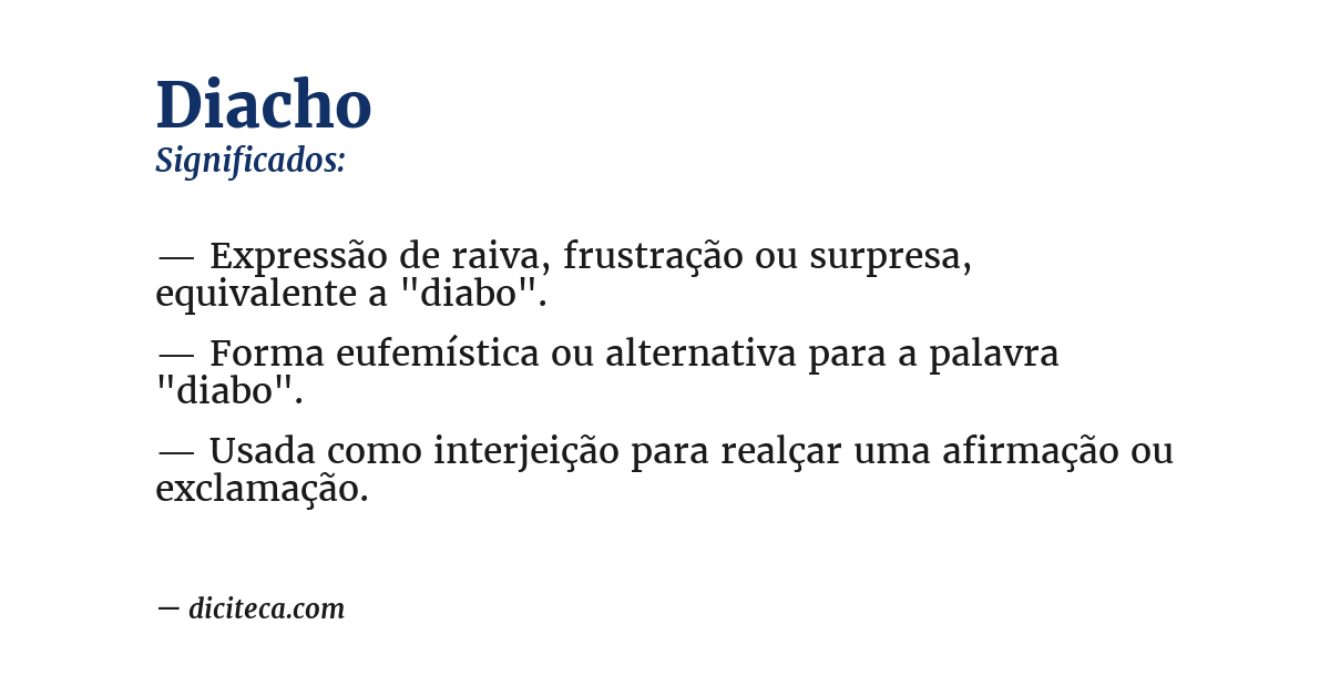Significado de diacho