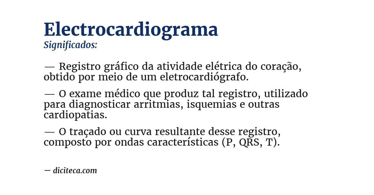 Significado de electrocardiograma