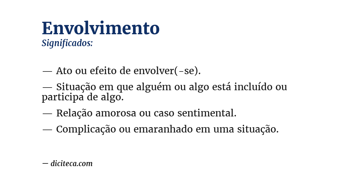 Significado de envolvimento