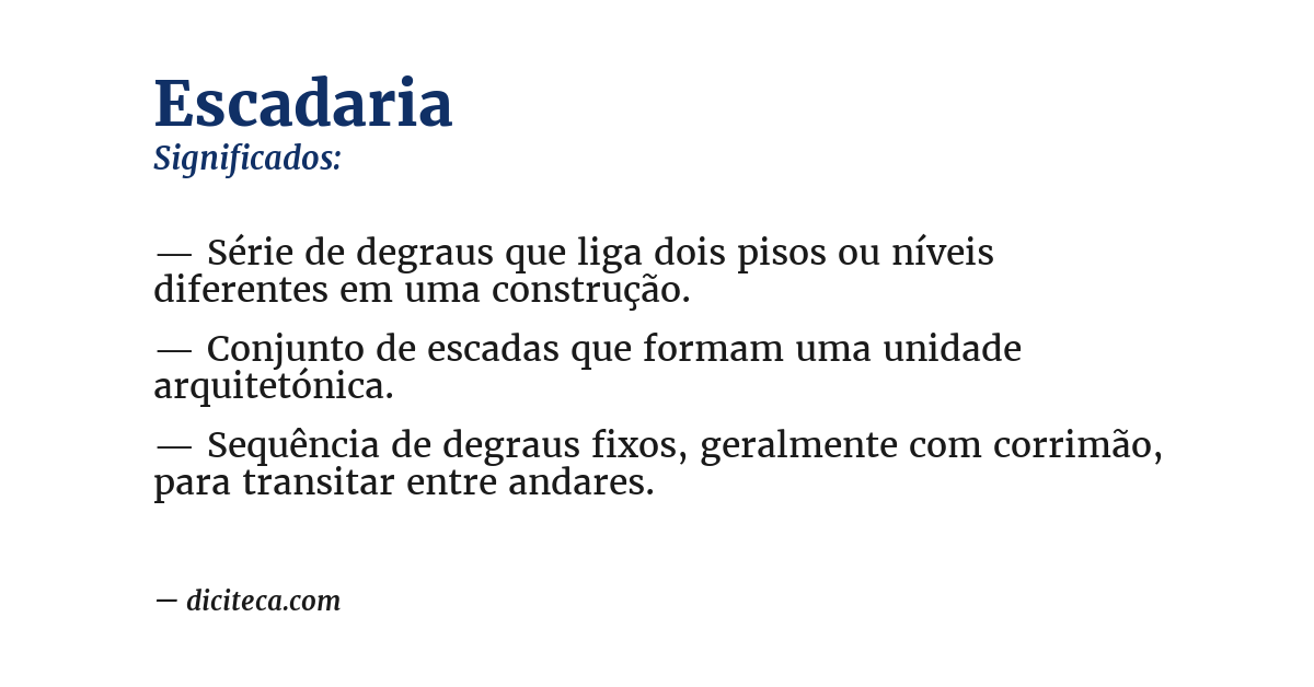 Significado de escadaria