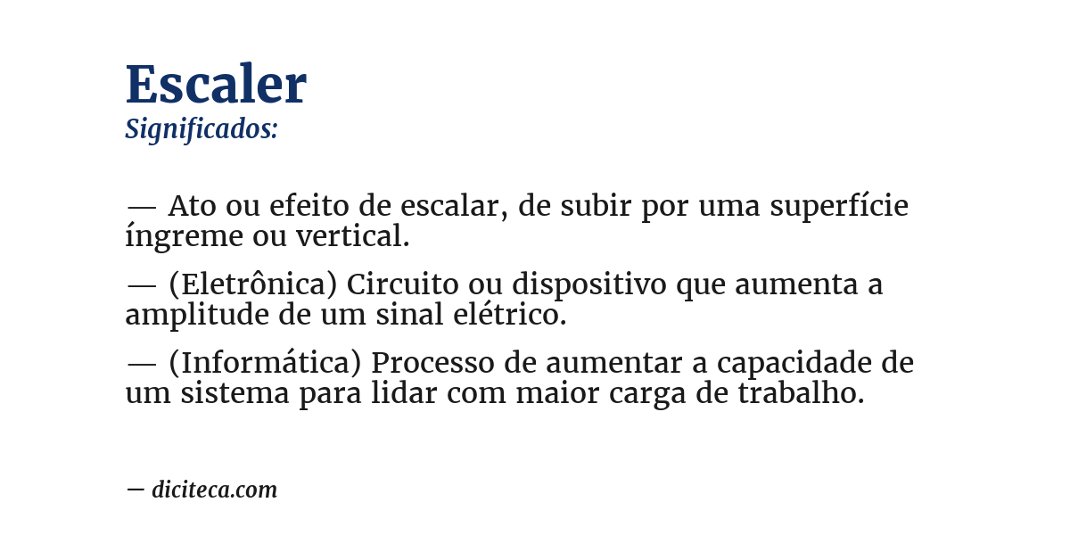 Significado de escaler