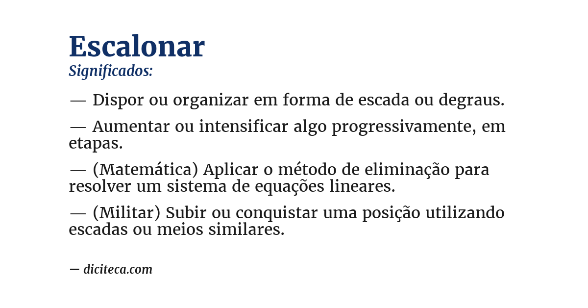 Significado de escalonar