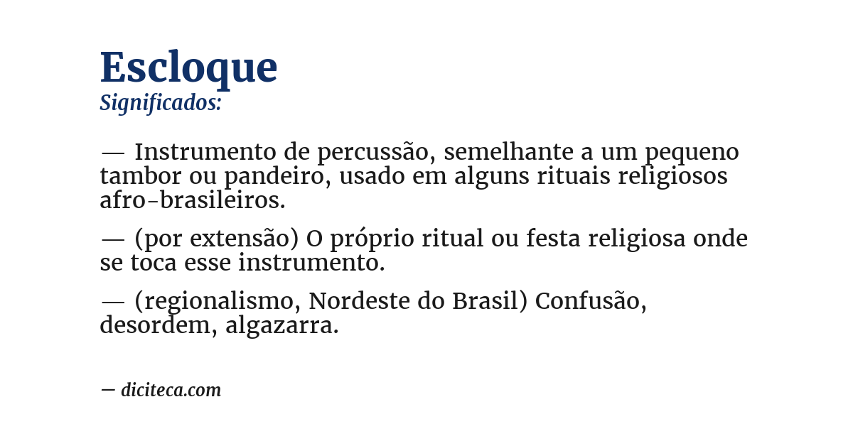 Significado de escloque