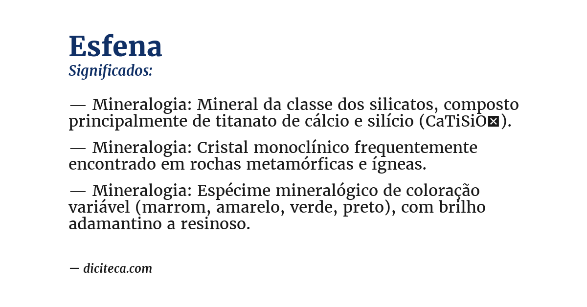 Significado de esfena