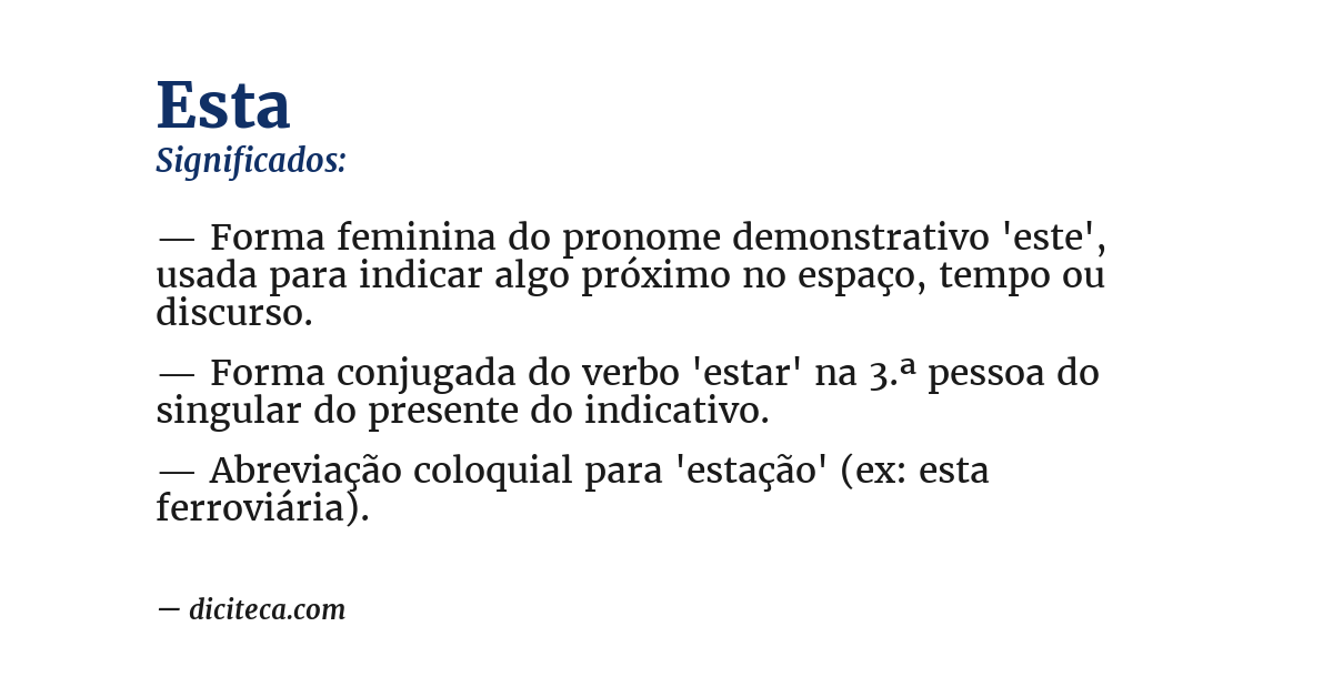 Significado de esta