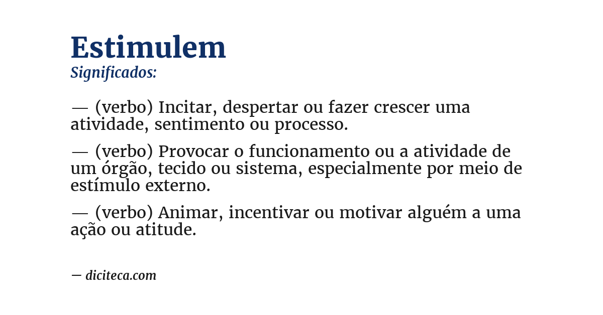 Significado de estimulem