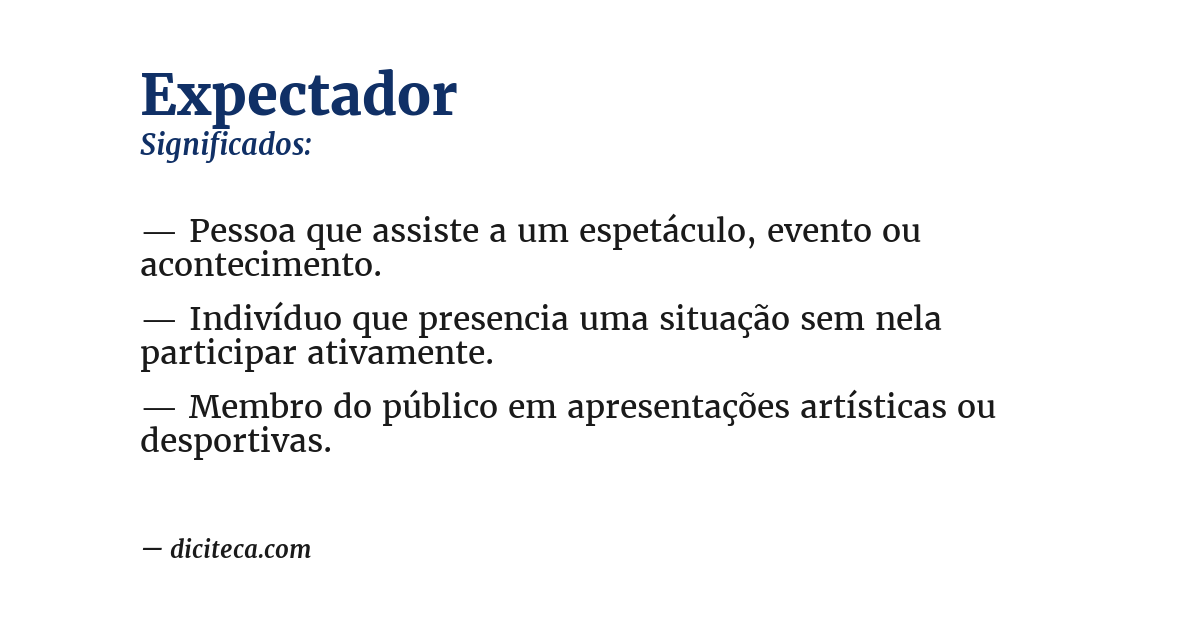 Significado de expectador