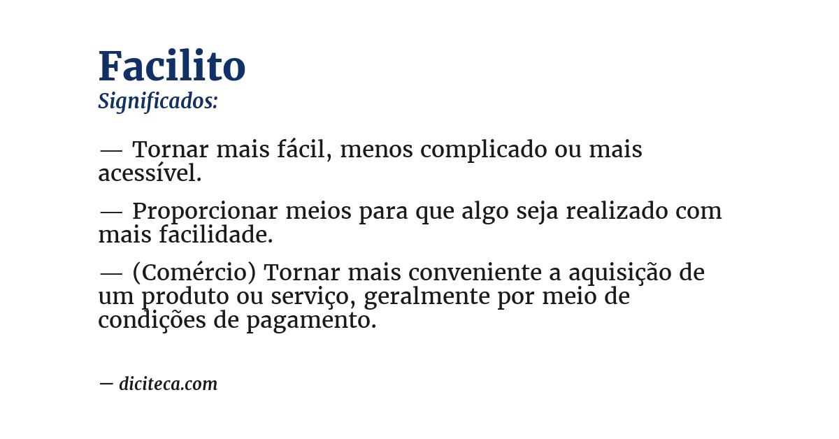 Significado de facilito