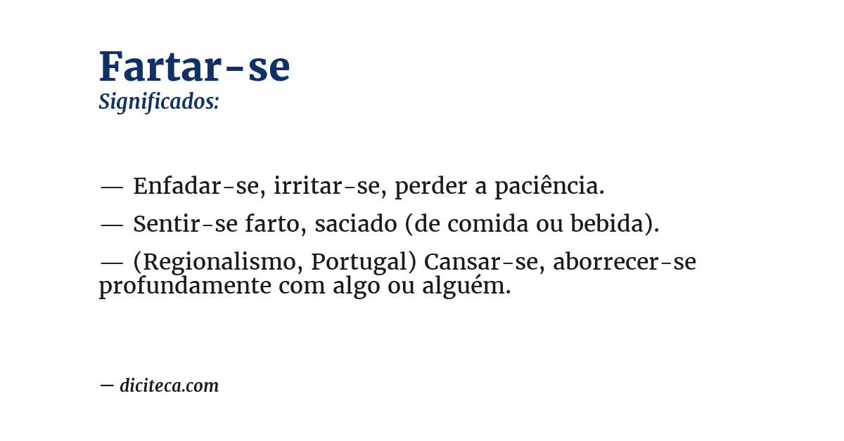 Significado de fartar-se