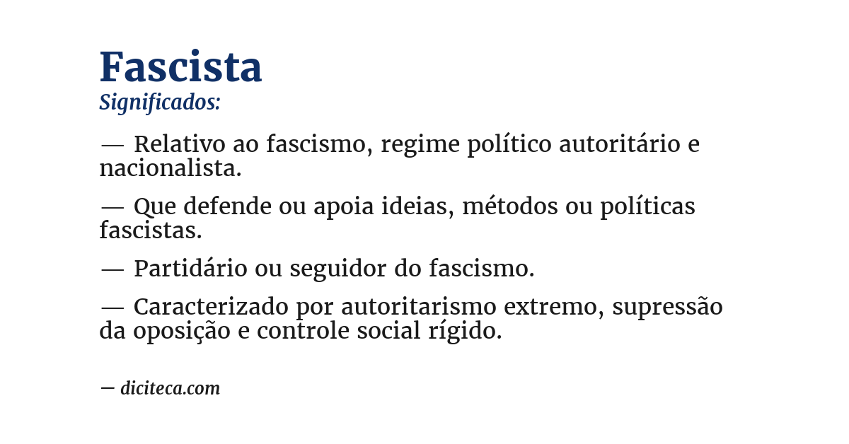 Significado de fascista