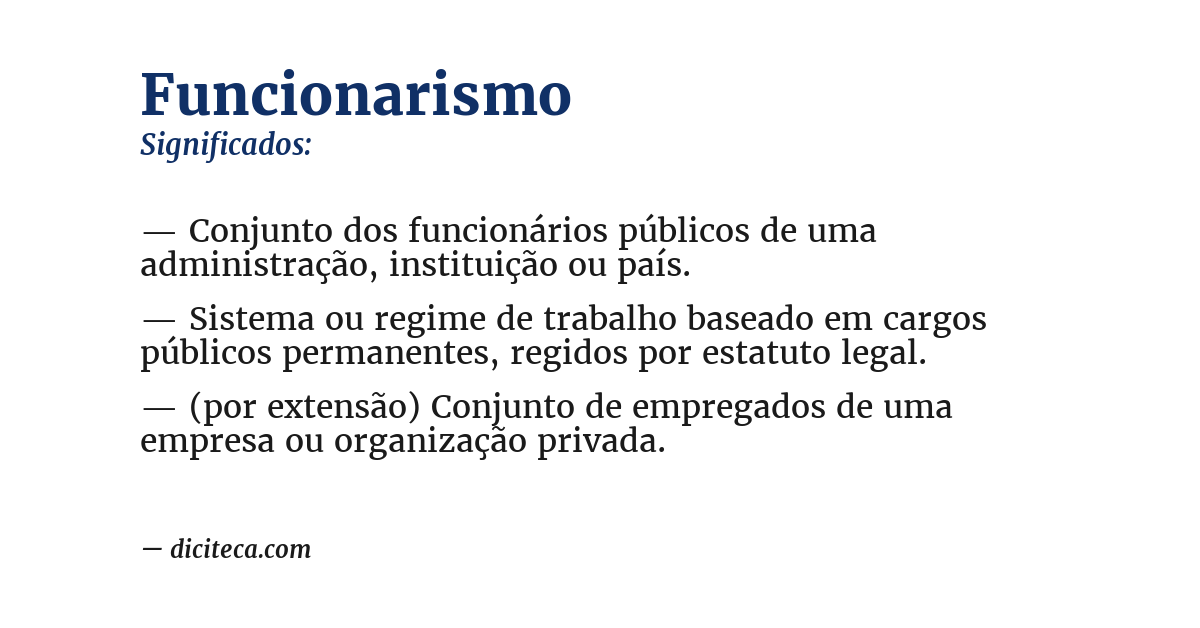 Significado de funcionarismo