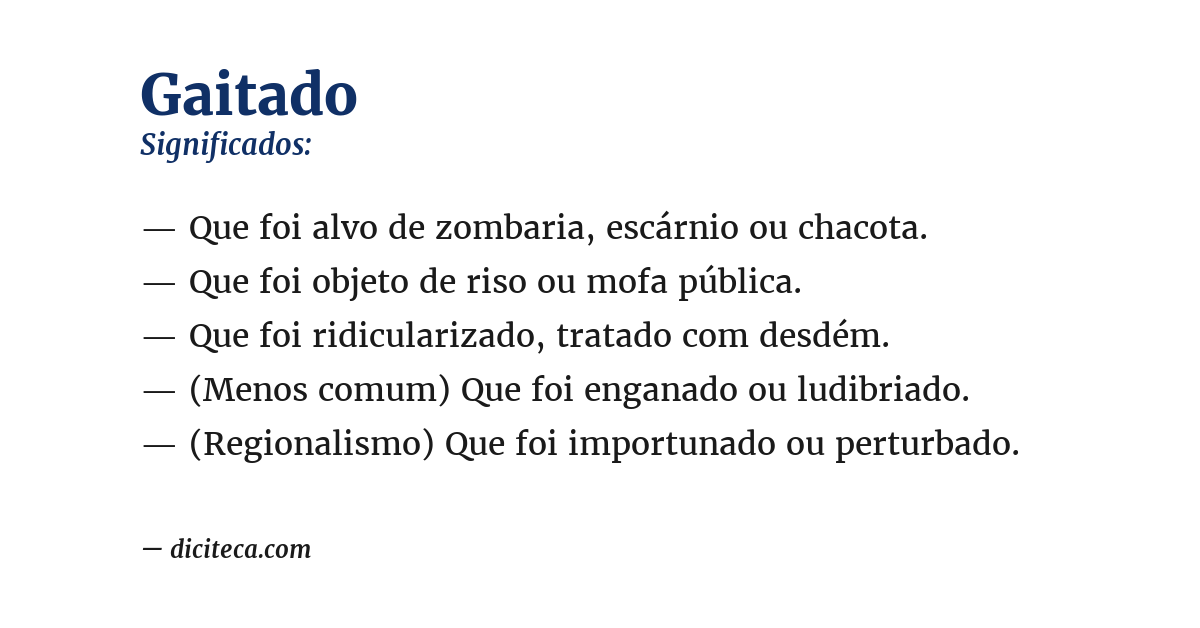 Significado de gaitado