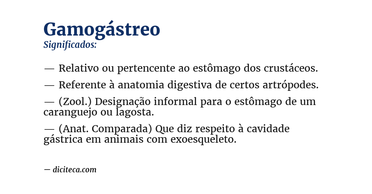 Significado de gamogástreo