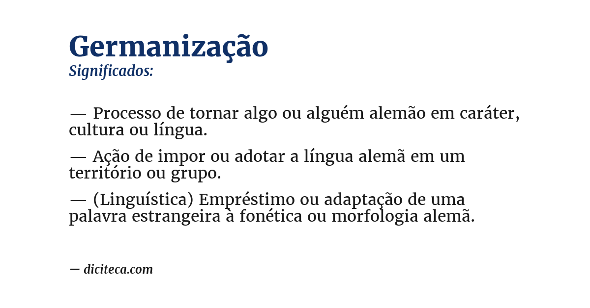 Significado de germanização