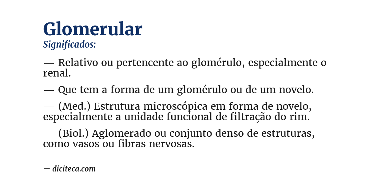 Significado de glomerular