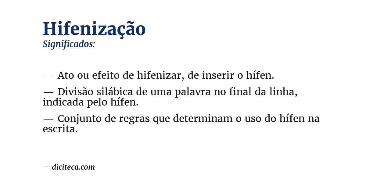 Significado de hifenização