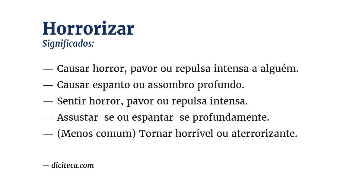 Significado de horrorizar