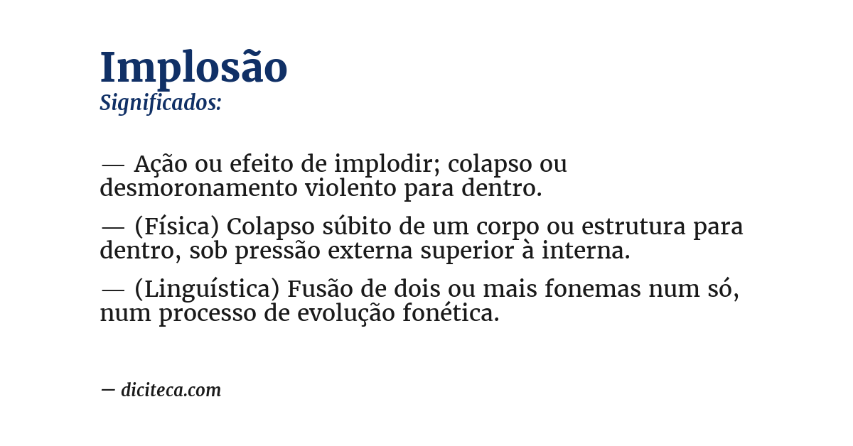 Significado de implosão