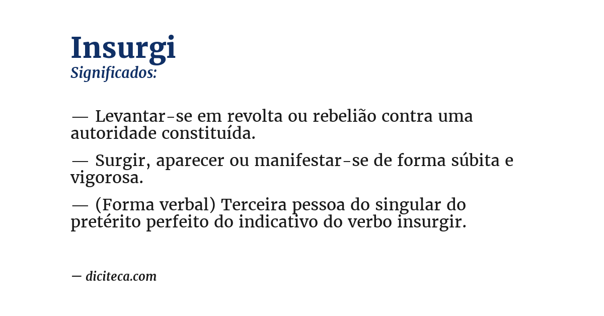 Significado de insurgi