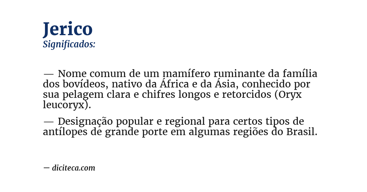 Significado de jerico