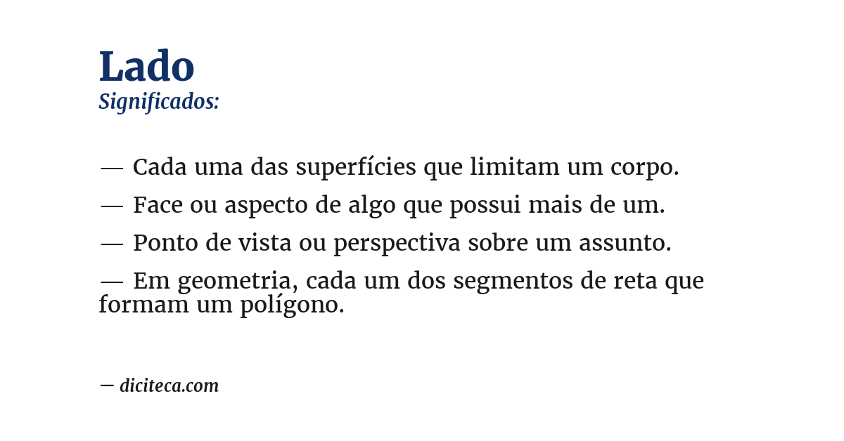 Significado de lado
