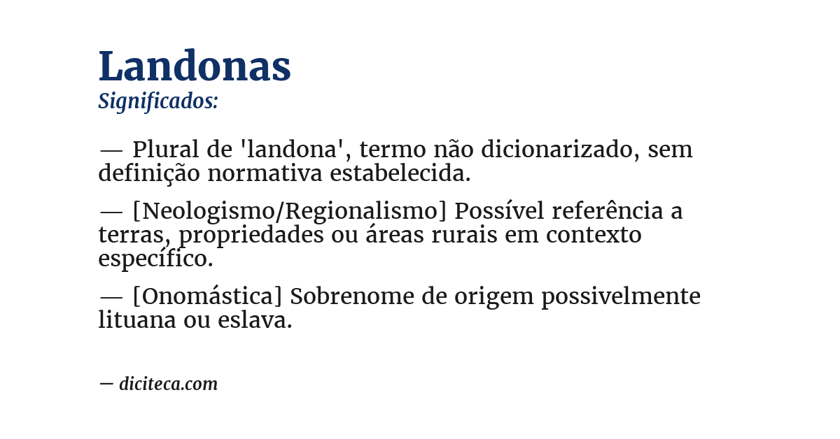 Significado de landonas
