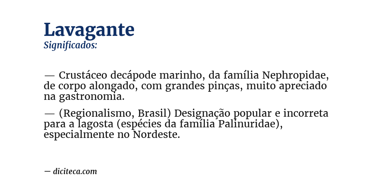Significado de lavagante