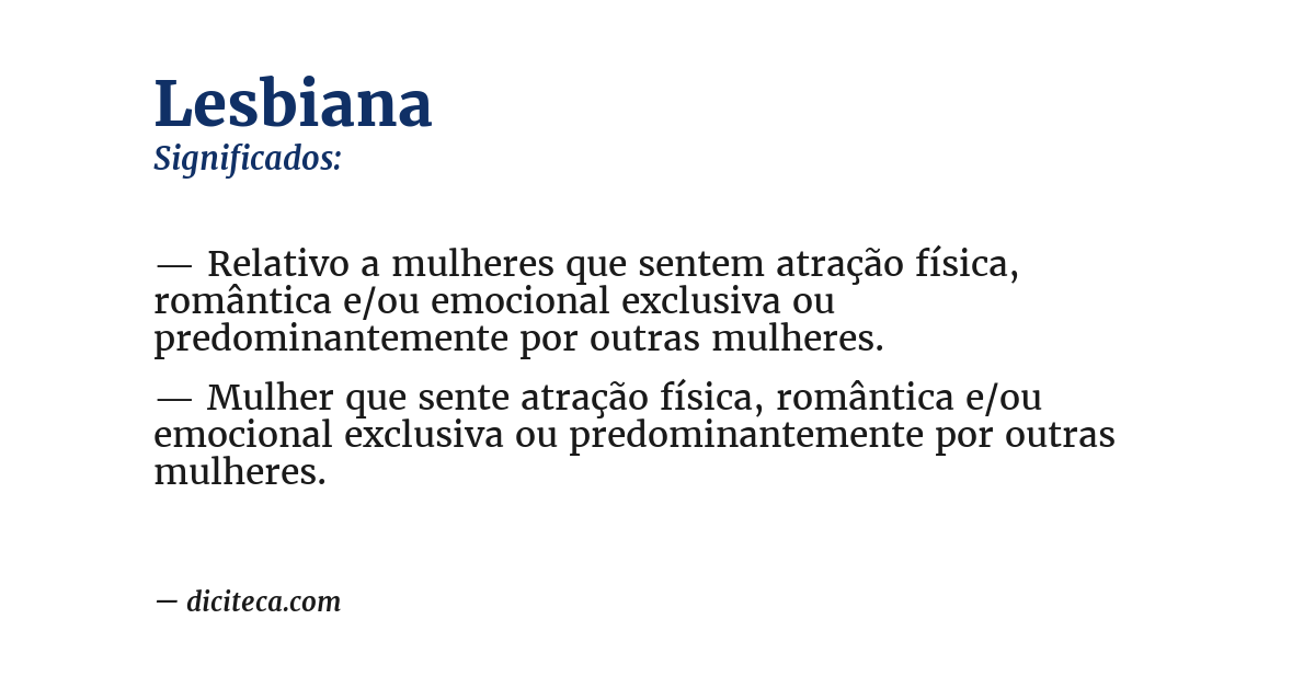 Significado de lesbiana