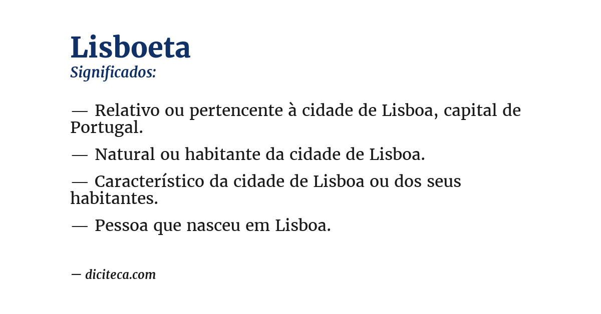 Significado de lisboeta