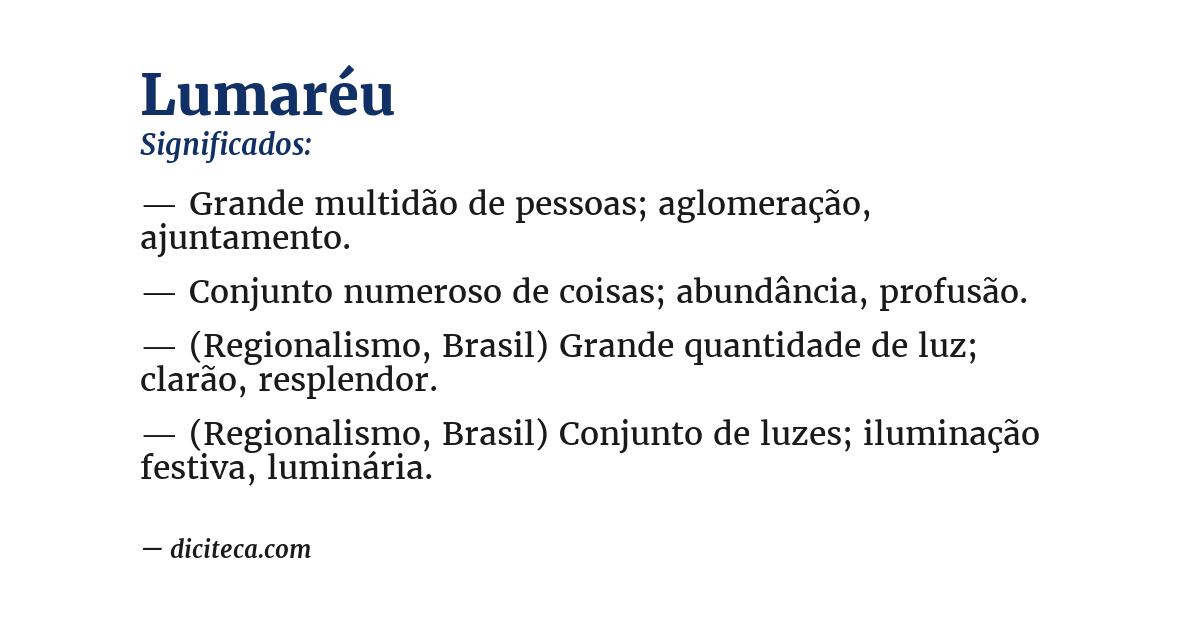 Significado de lumaréu