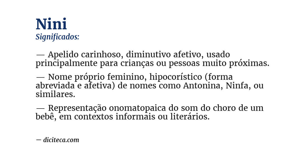 Significado de nini