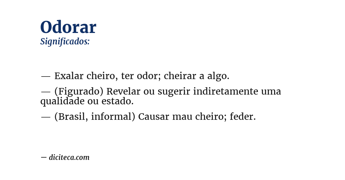 Significado de odorar
