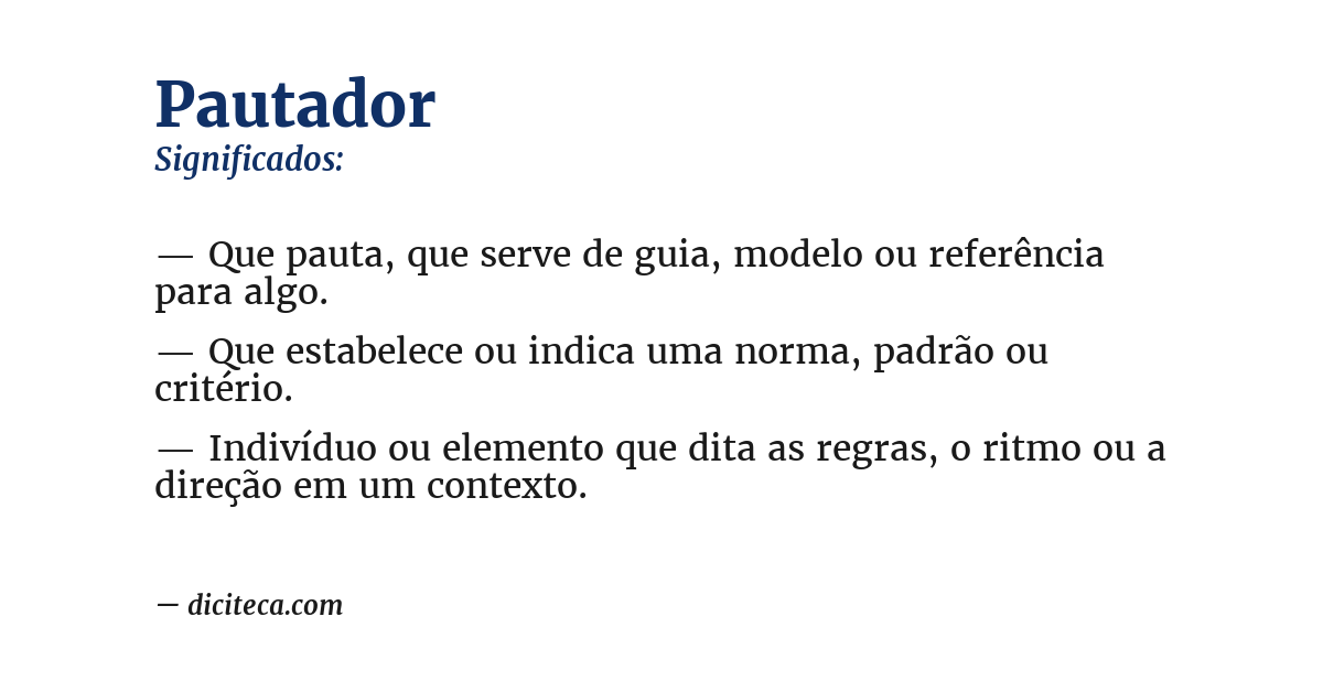 Significado de pautador