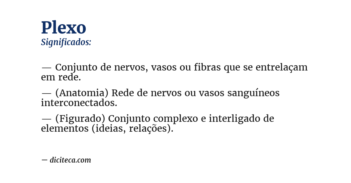 Significado de plexo