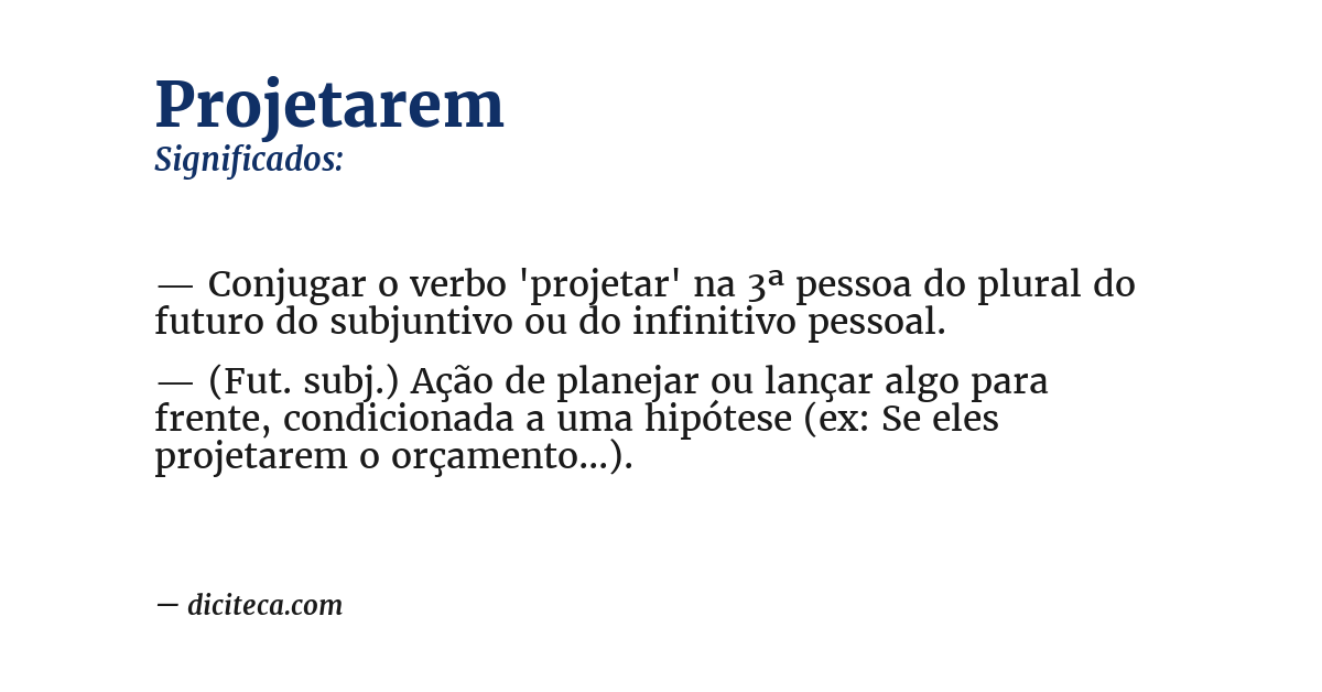 Significado de projetarem