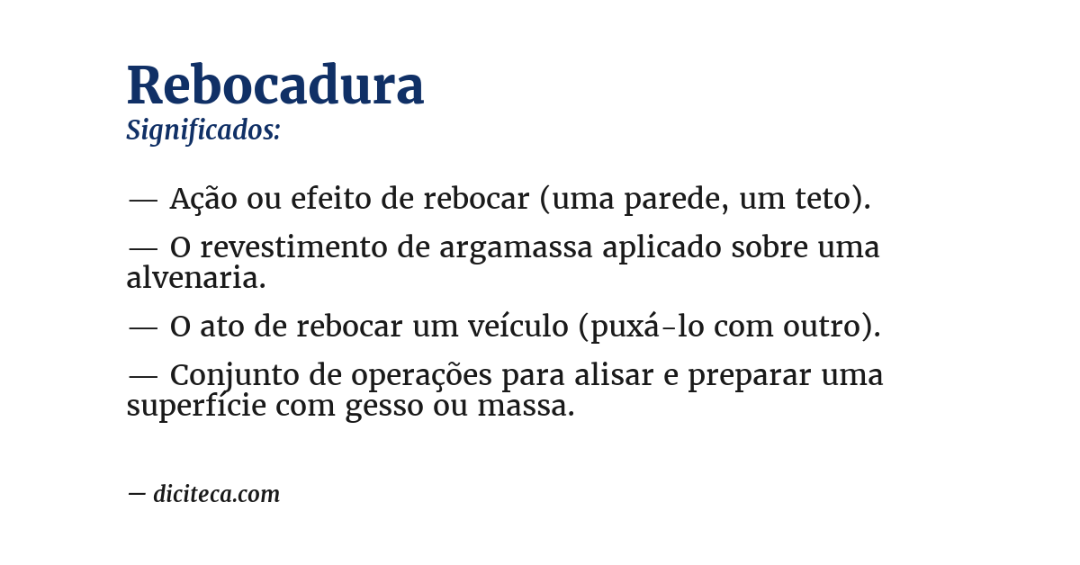 Significado de rebocadura