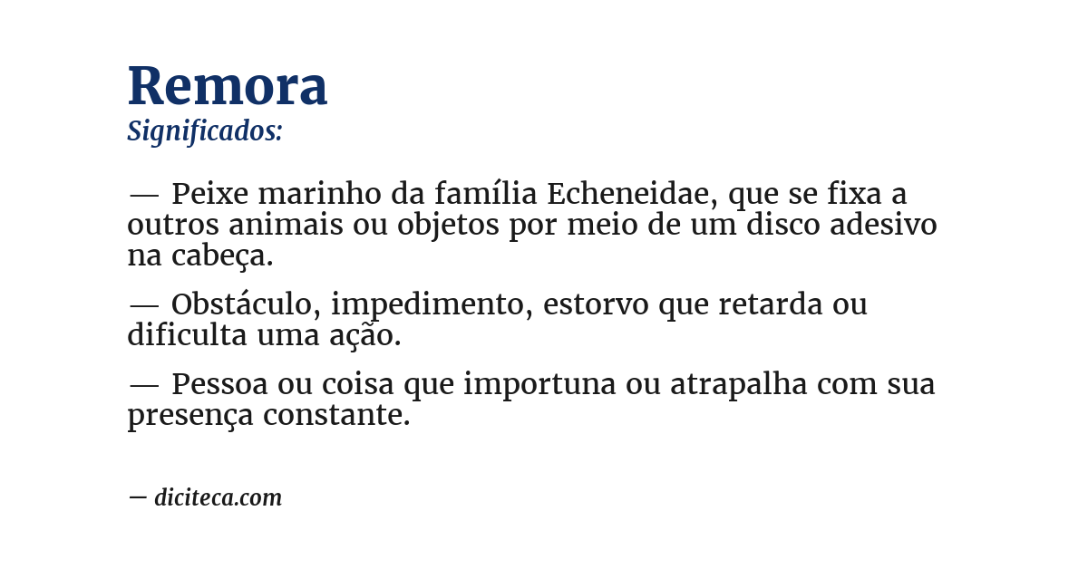 Significado de remora