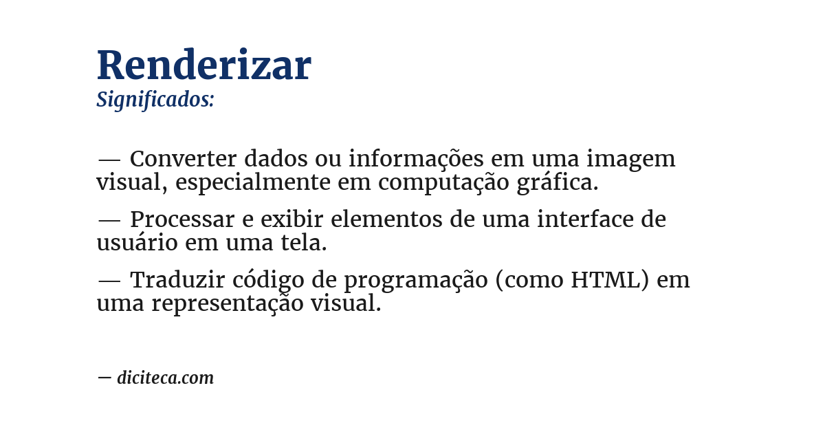 Significado de renderizar