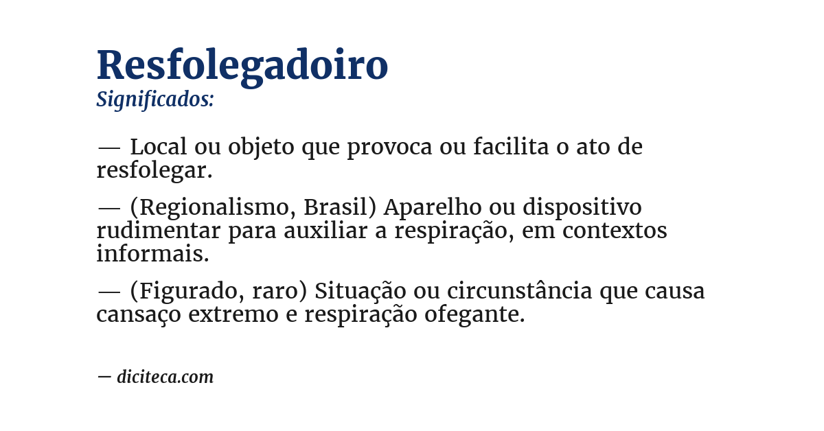 Significado de resfolegadoiro