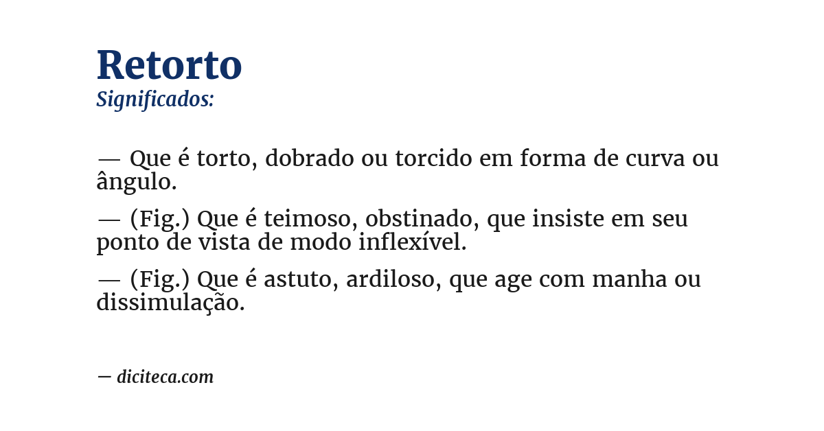 Significado de retorto
