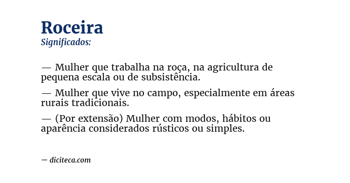 Significado de roceira