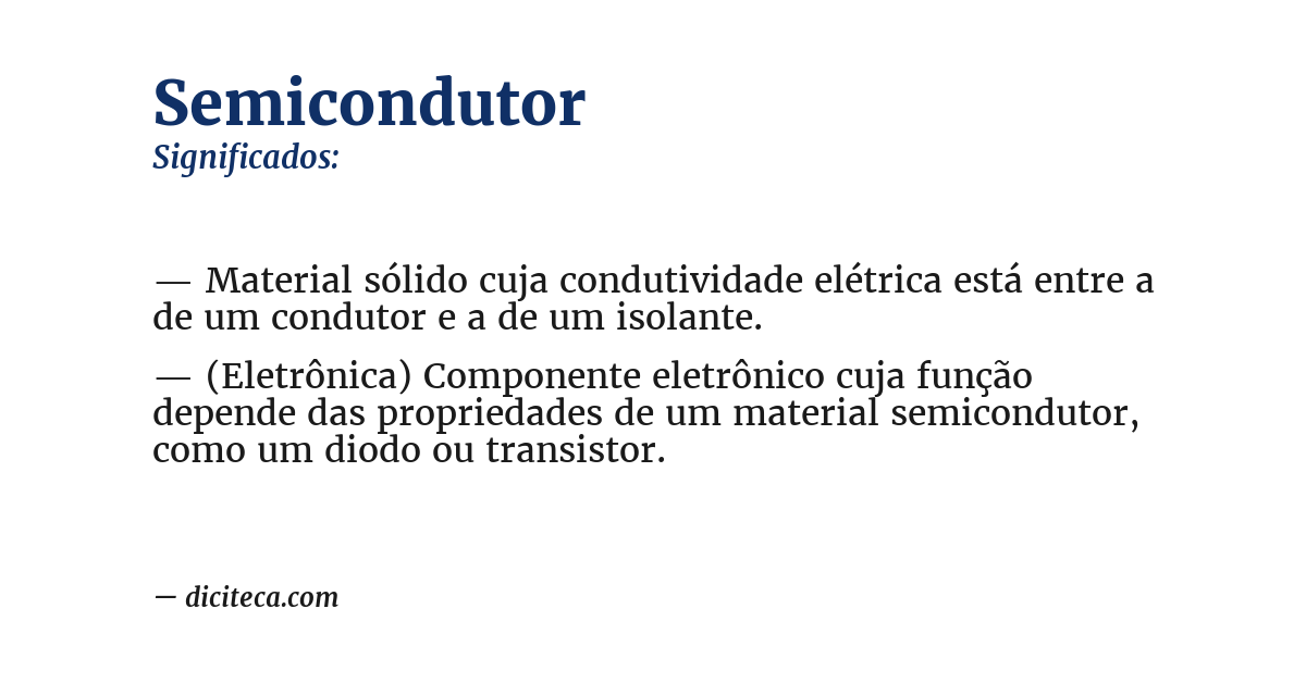 Significado de semicondutor