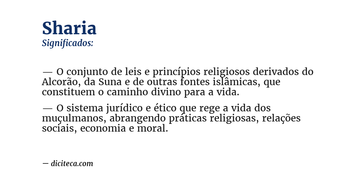 Significado de sharia