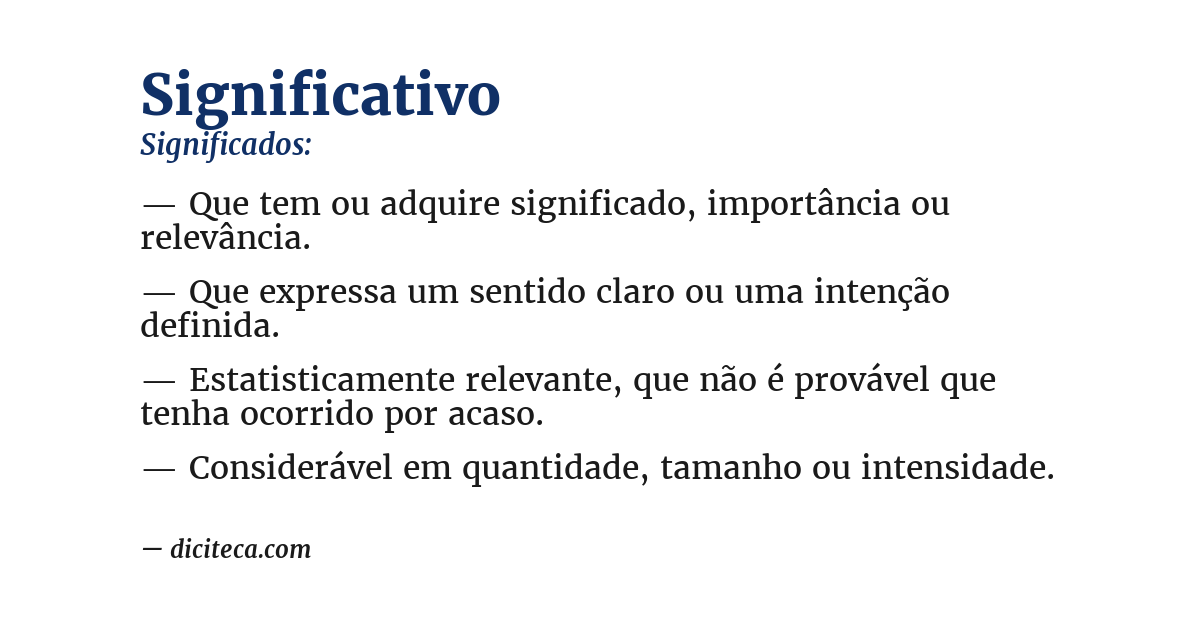 Significado de significativo
