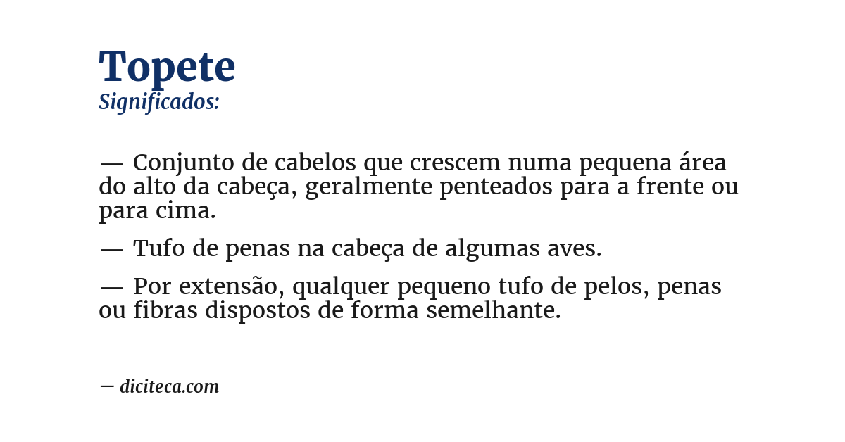 Significado de topete