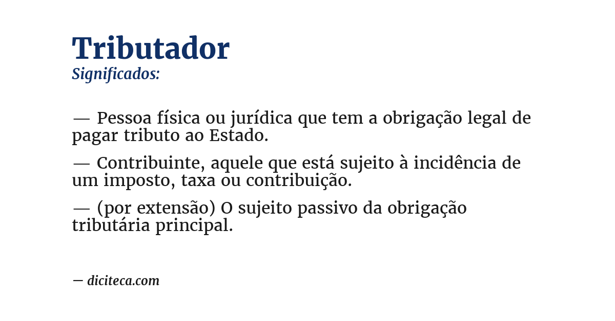 Significado de tributador